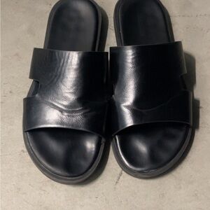 Steve Madden Black Slide Sandals